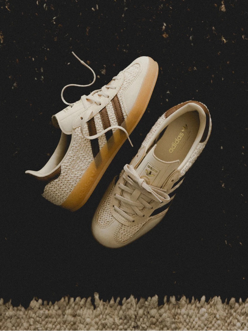 Adidas Gazelle Shoes in Sand Strata/ Brown & Gum Soles